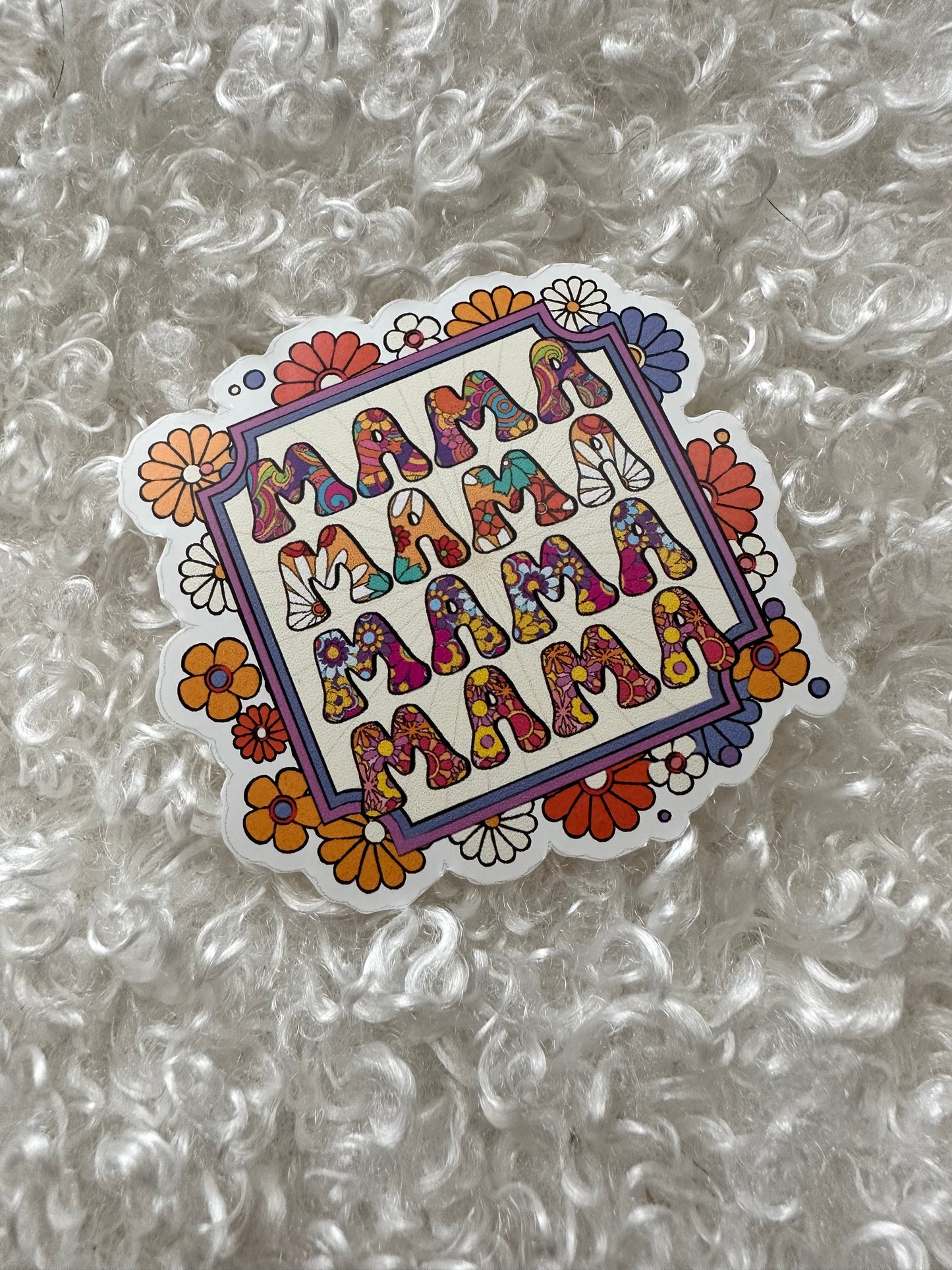 Floral Stacked Mama Sticker