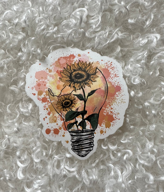 Floral Lightbulb Sticker