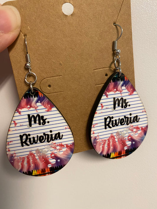 Personalized Teacher Earrings!